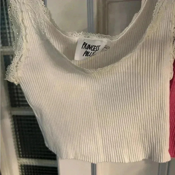Princess Polly crop top tank white sz 6 - Picture 2 of 5